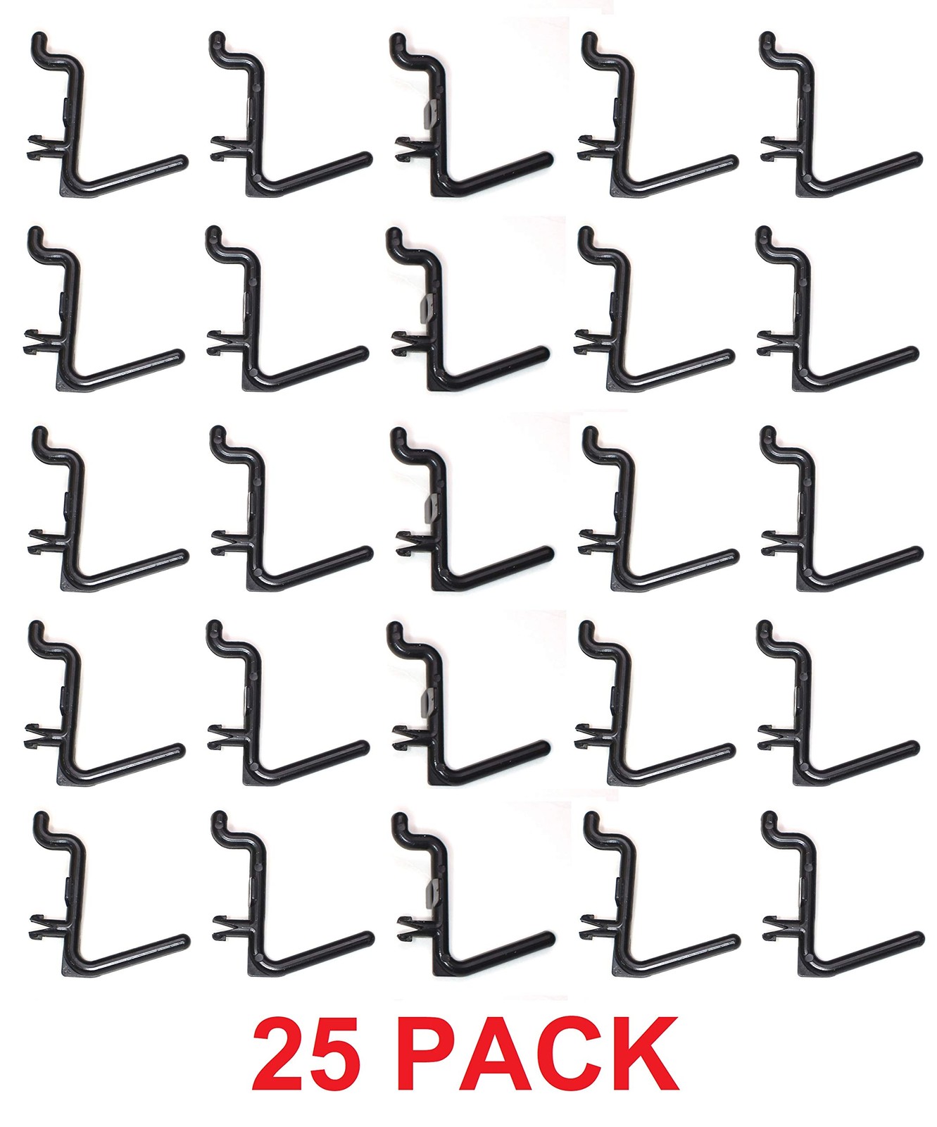 JSP Manufacturing Plastic Black L Style Pegboard Hooks Garage Tool gallery