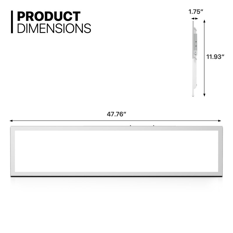 2Pcs 1x4 LED Flat Panel Light 4000LM 5000K Dimmable Drop Ceiling Troffer Fixture gallery