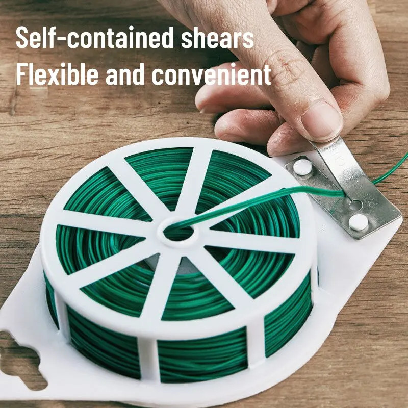 1 Roll 100M Multifunctional Plastic Steel Twist Tie Sturdy Reusable Garden Flowe gallery