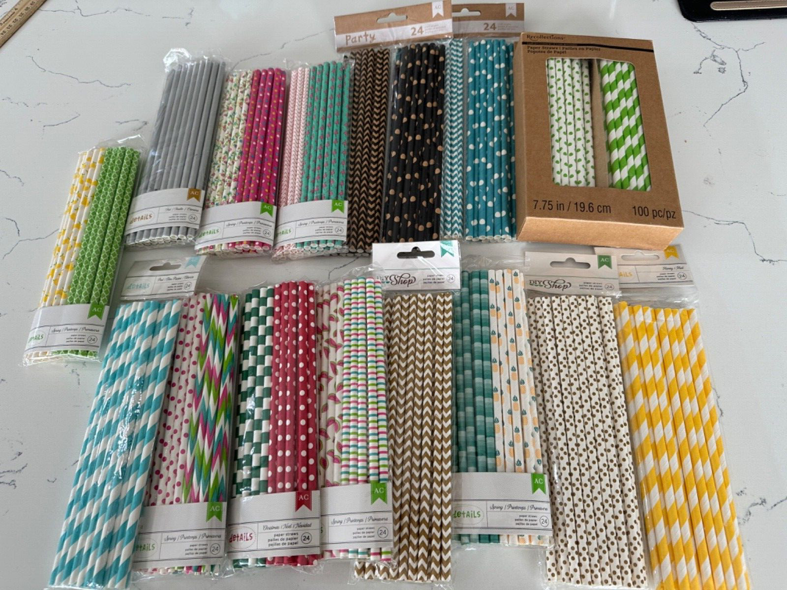 American Craft/Recollections Paper Straws Multi Colors Party Weddings You Choose gallery