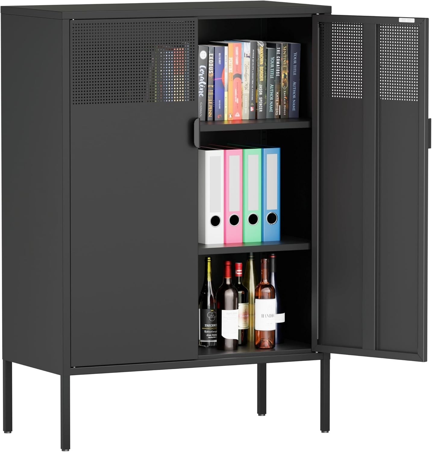 Cofar 47" Metal Storage Cabinet,Sideboard With 2 Adjustable Shelves For Office gallery