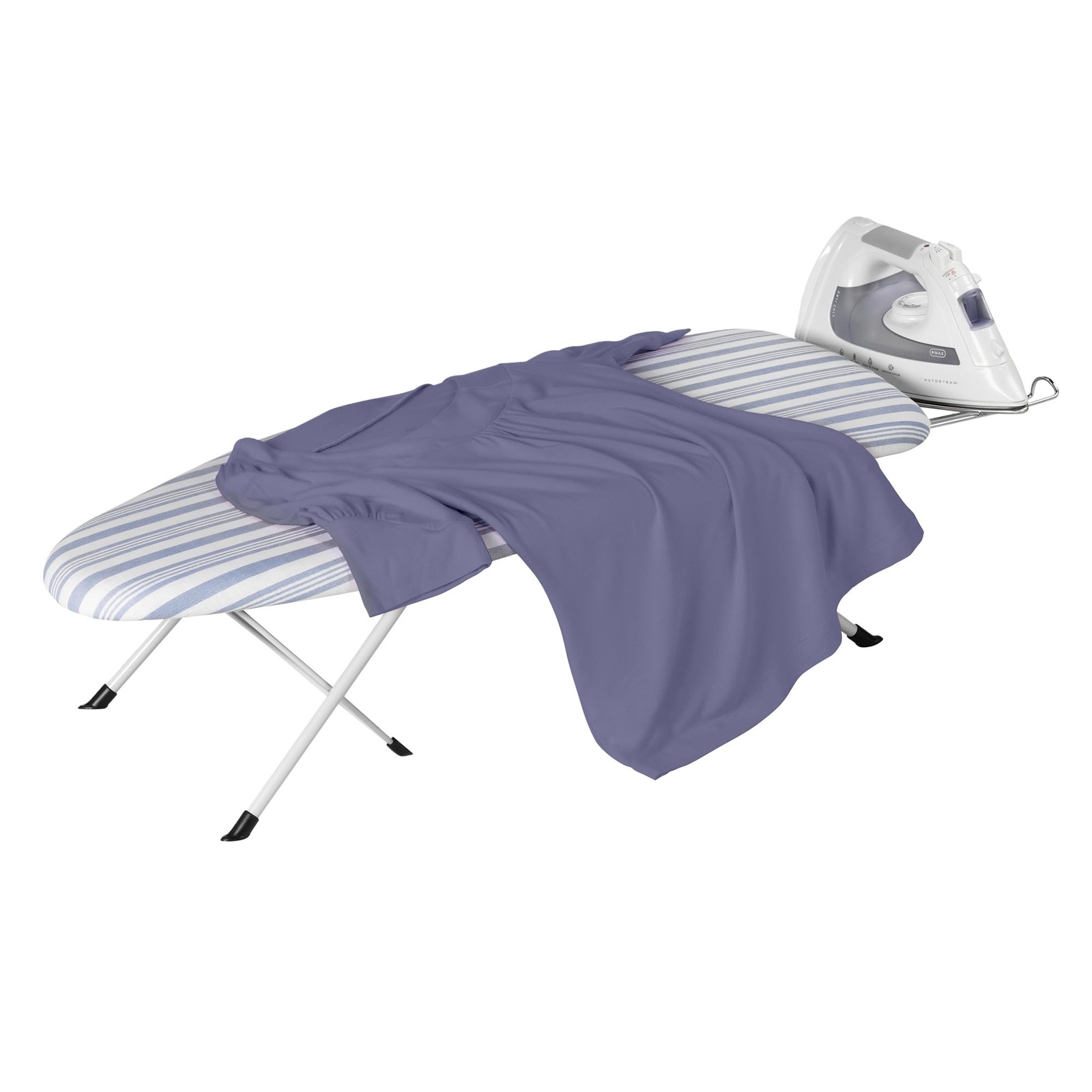 Folding Tabletop Ironing Board with Iron Rest, Blue, 32” L X 12” W, Steel Frame gallery