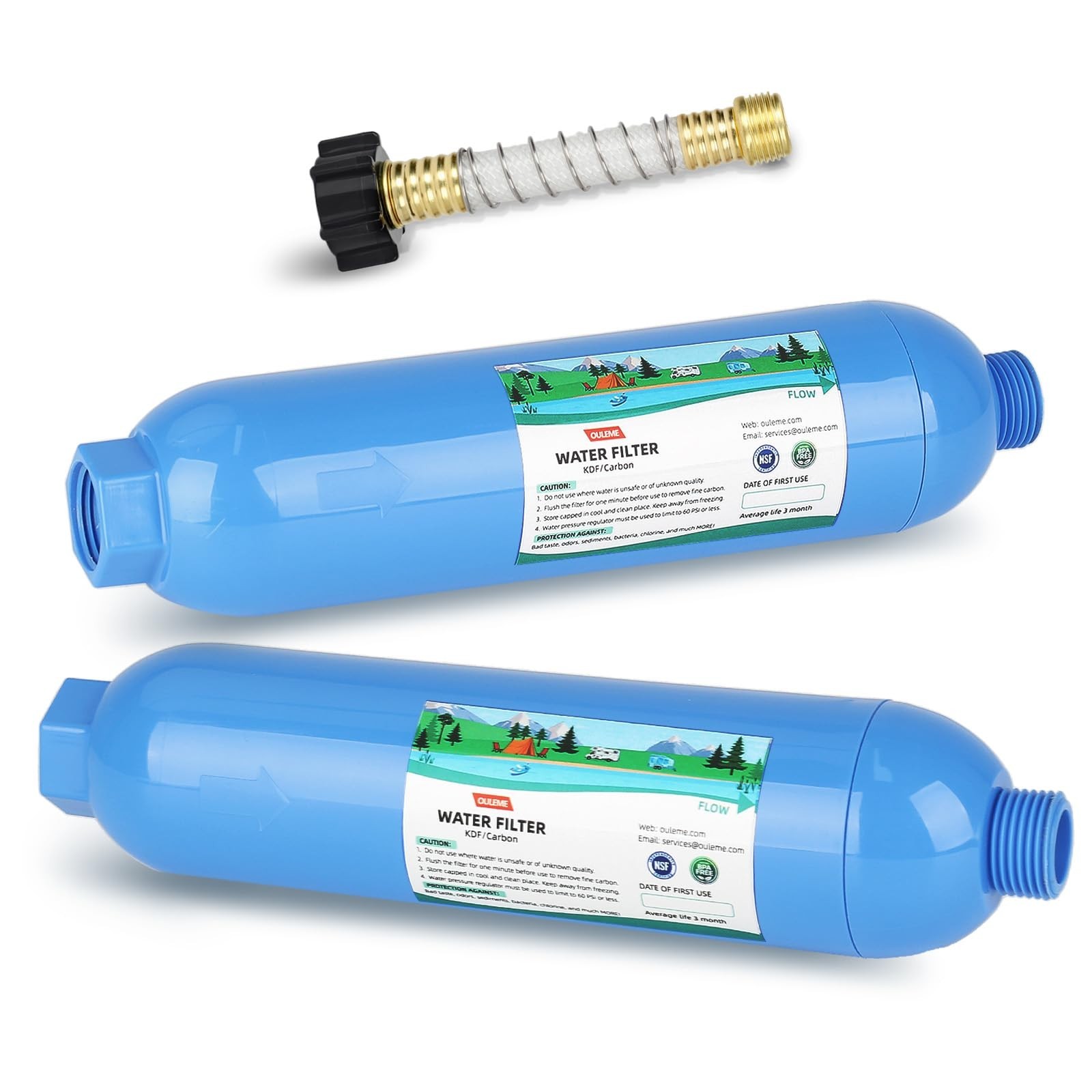 Inline RV Water Filter for Camper, Travel Trailer, Marine & Garden - NSF Certifi gallery