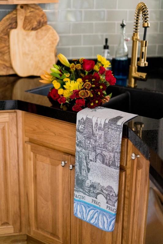 Prague Tea Towel Historical Medieval Kitchen Towels Praha Capital Czech Republic gallery