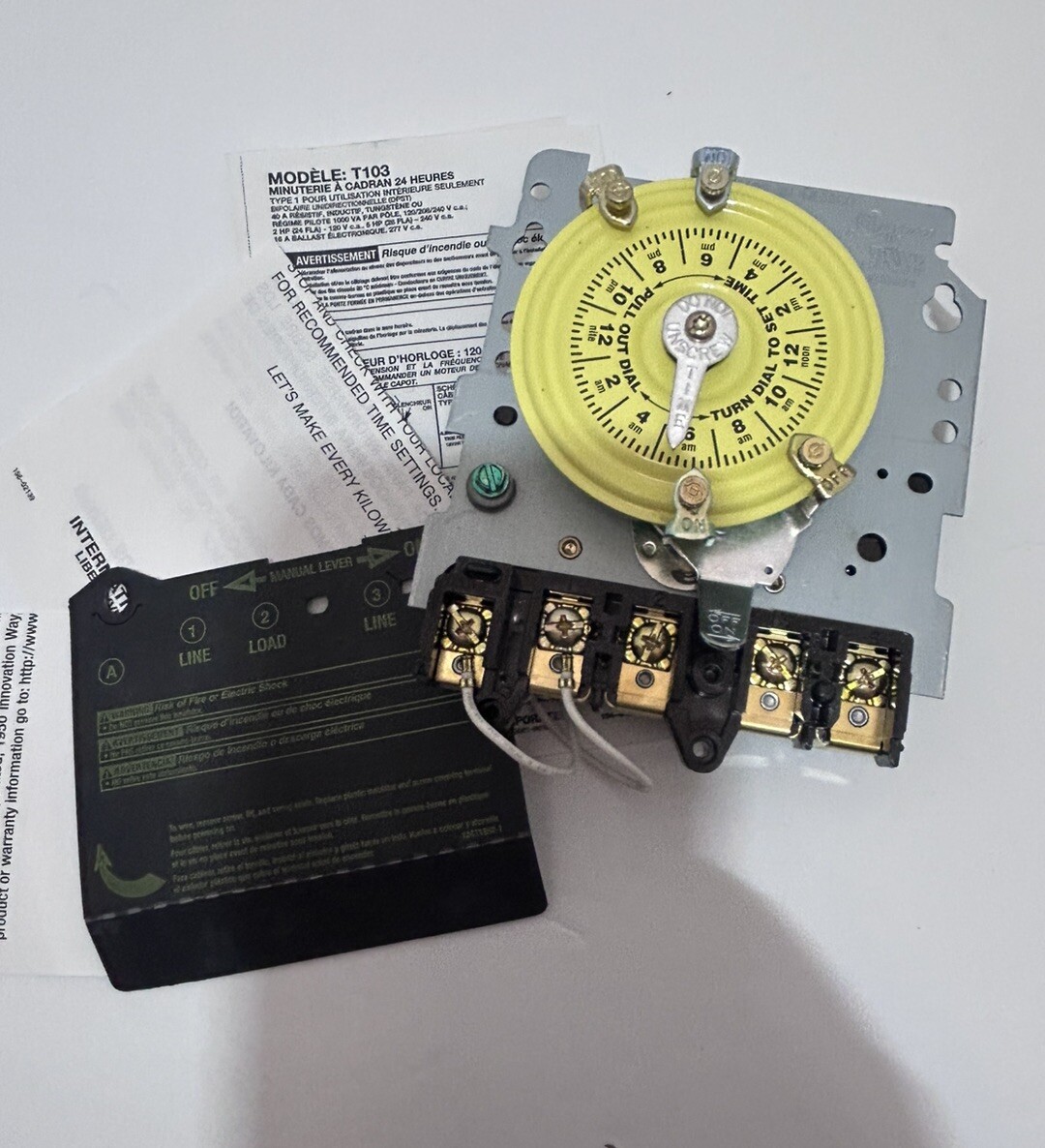 Intermatic T103M 24 Hour Dial Timer Mechanism Only NO BOX gallery