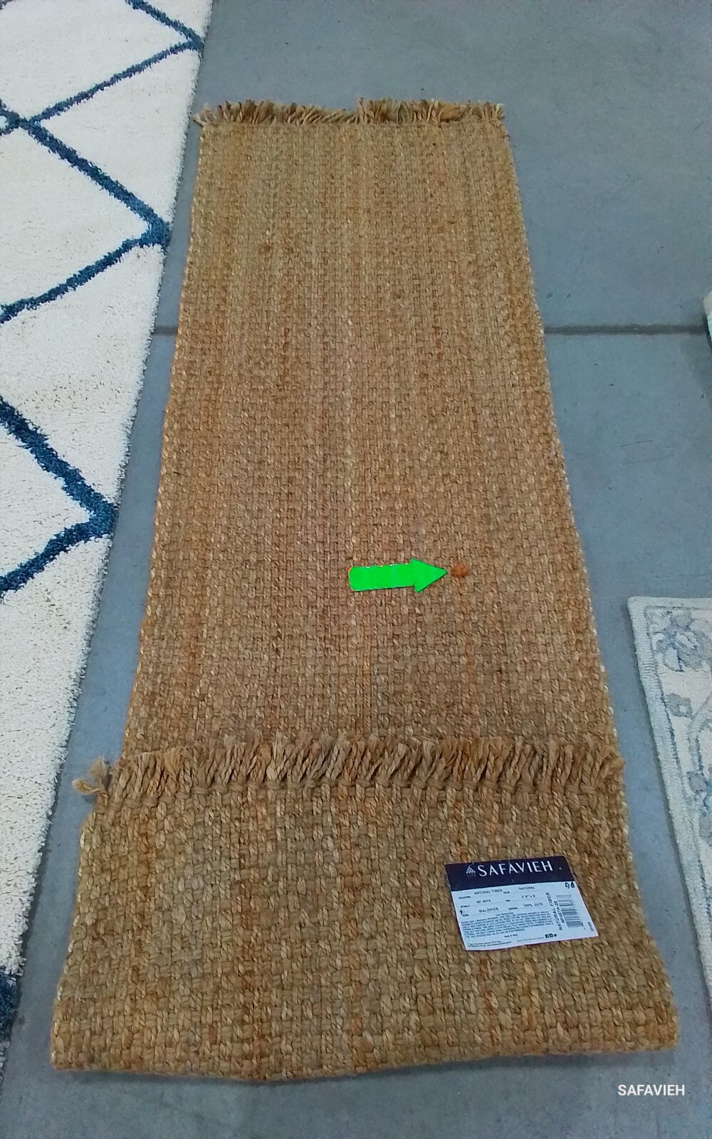 NATURAL 2'-6" x 8'-0" Broken Thread Rug, Reduced Price 1172772984 NF467A-28 gallery