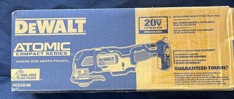 DEWALT 20V Atomic Max Cordless Brushless Oscillating Multi-Tool gallery