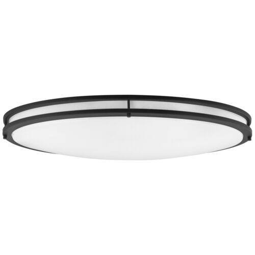 Sunlite LED 32" Oval Flush Mount Ceiling Light 3200 Lumens 40W 40K-White Black gallery