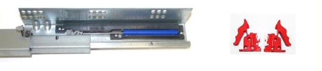 SILVERLINE Undermount Drawer Slide Full Extension 75 LB Soft Closing 10 Pairs gallery