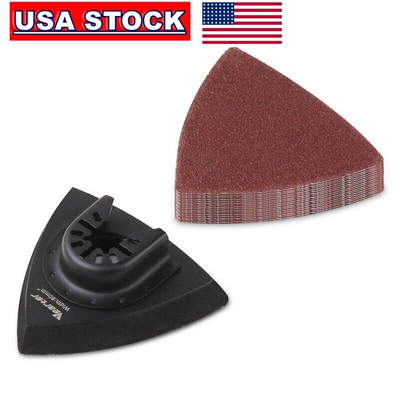 18pcs Oscillating Power Multi Tool Sanding Paper with Triangular Sanding Pad gallery