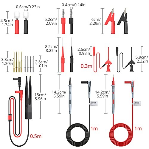 Multi Test Leads Kit - Electrical Multimeter Test Lead with Test Leads 21pcs gallery