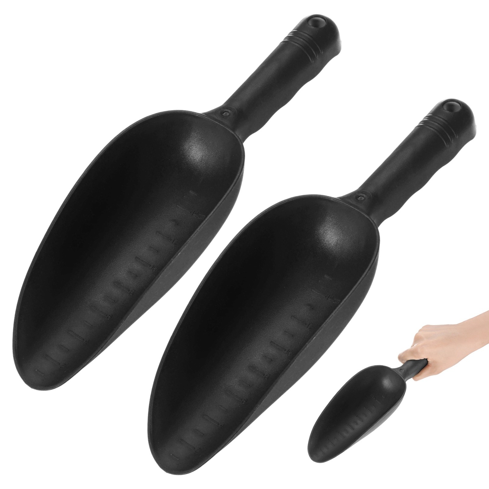 2-Pack 11.81 Inch Plastic Garden Shovel Trowel Hand Shovels for Digging [Black] gallery