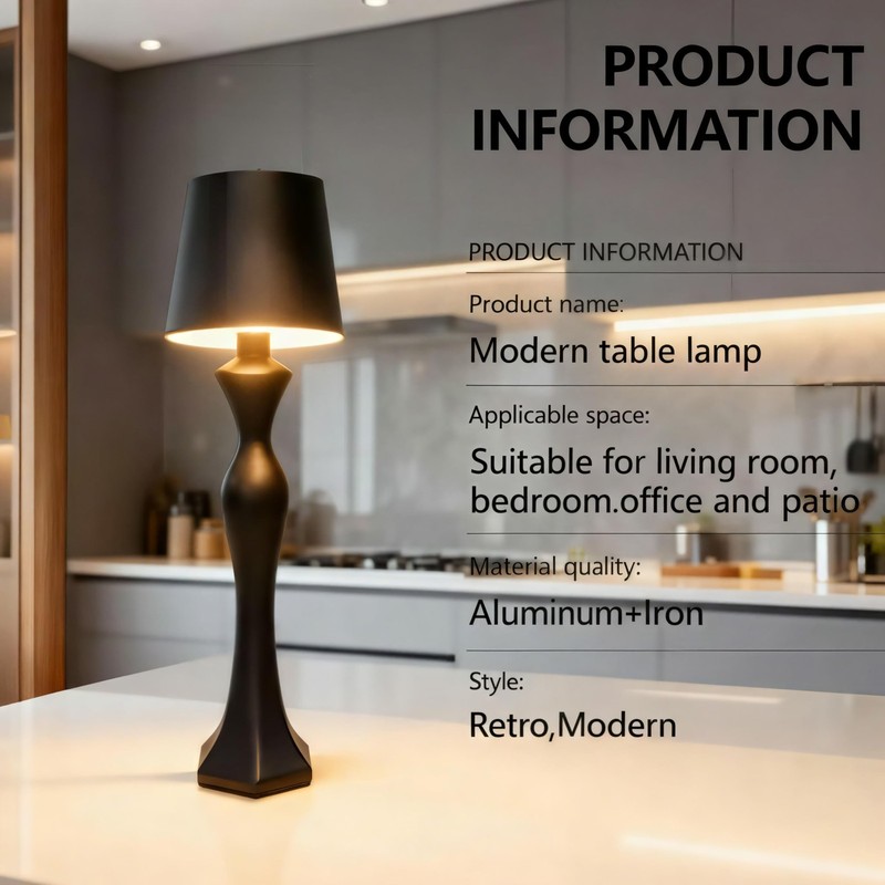 Cordless Table Lamp, 5200mAh Rechargeable Battery LED Touch wireless Lamp, 3 ... gallery