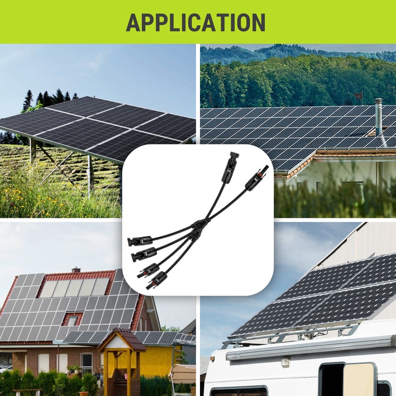 Solar Panel 1ft Flexible Branch Parallel Connectors Cable 2 to 1 gallery