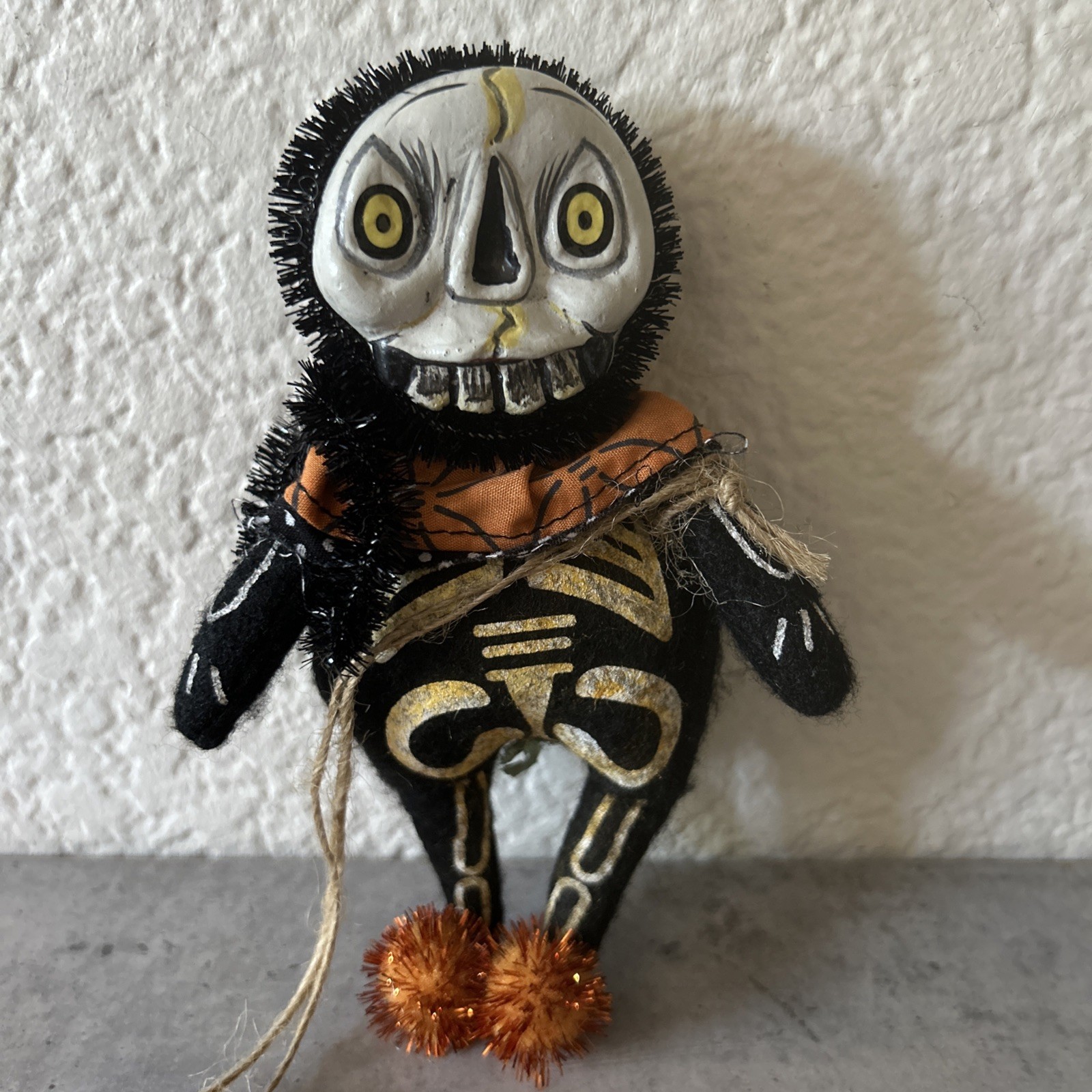 Vintage Halloween Skeleton "BONES" Marca Mixed Material Figure Art 6" gallery