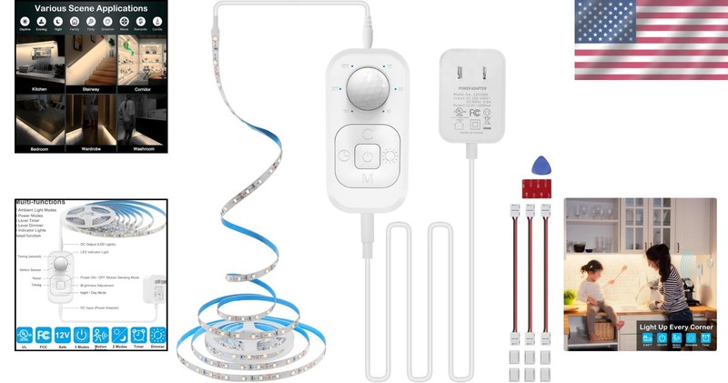 Plug-in Dimmable Motion Sensor LED Strip - Versatile Indoor Lighting for Home gallery