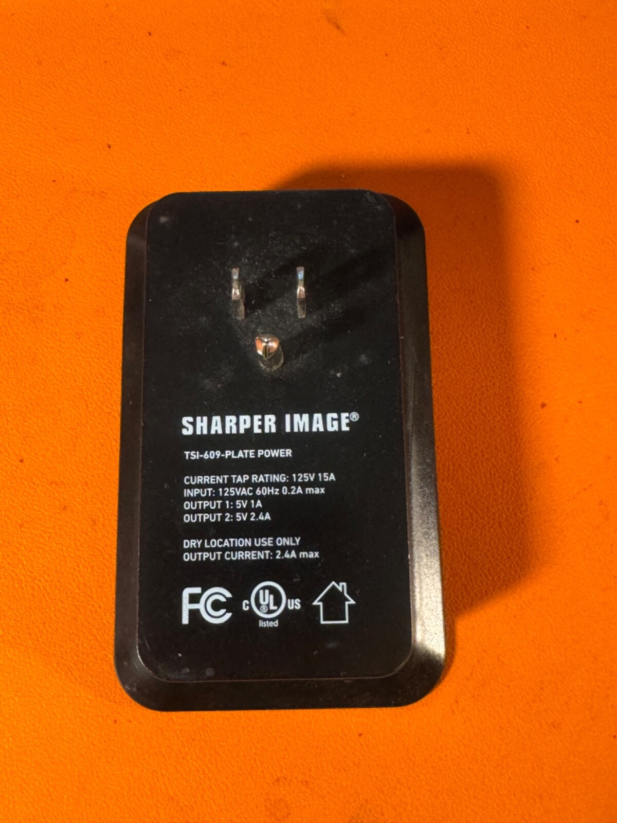 USB 110 Volts Sharper Image Plate Power USB Wall Plate Charger TSI-609 gallery