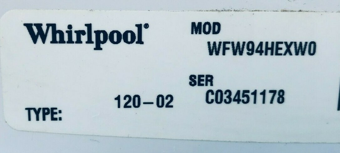 Whirlpool Duet Washer Model WFW94HEXW0 Not available gallery