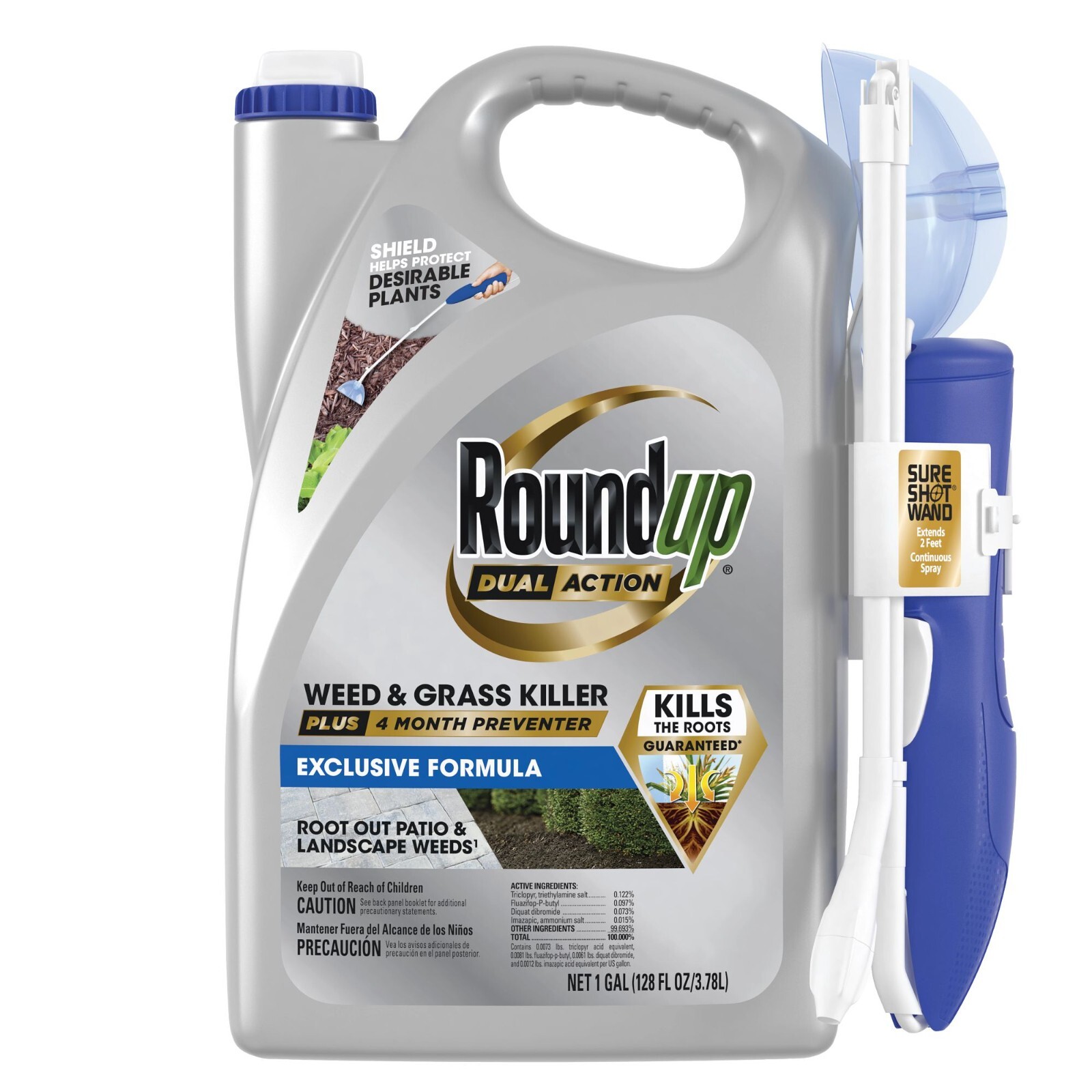 Roundup Dual Action Weed & Grass Killer Plus 4 Month Preventer, 1 gal. gallery
