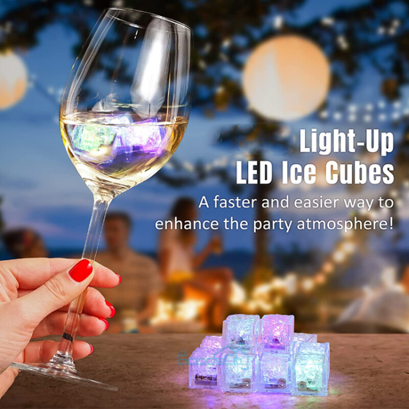 Lot Light Up Ice Cubes for Drinks Multi-Color LED Ice Cubes for Ice Cube Light gallery