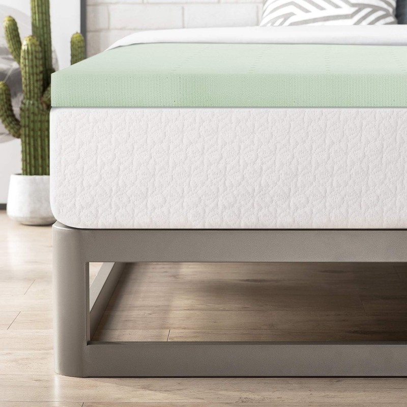 Ventilated 2-Inch Memory Foam Mattress Topper for Twin - CertiPUR Certified gallery