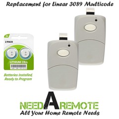 For Multi-Code 3089 2-Pack MultiCode 308911 Linear MCS308911 Garage Gate Remote