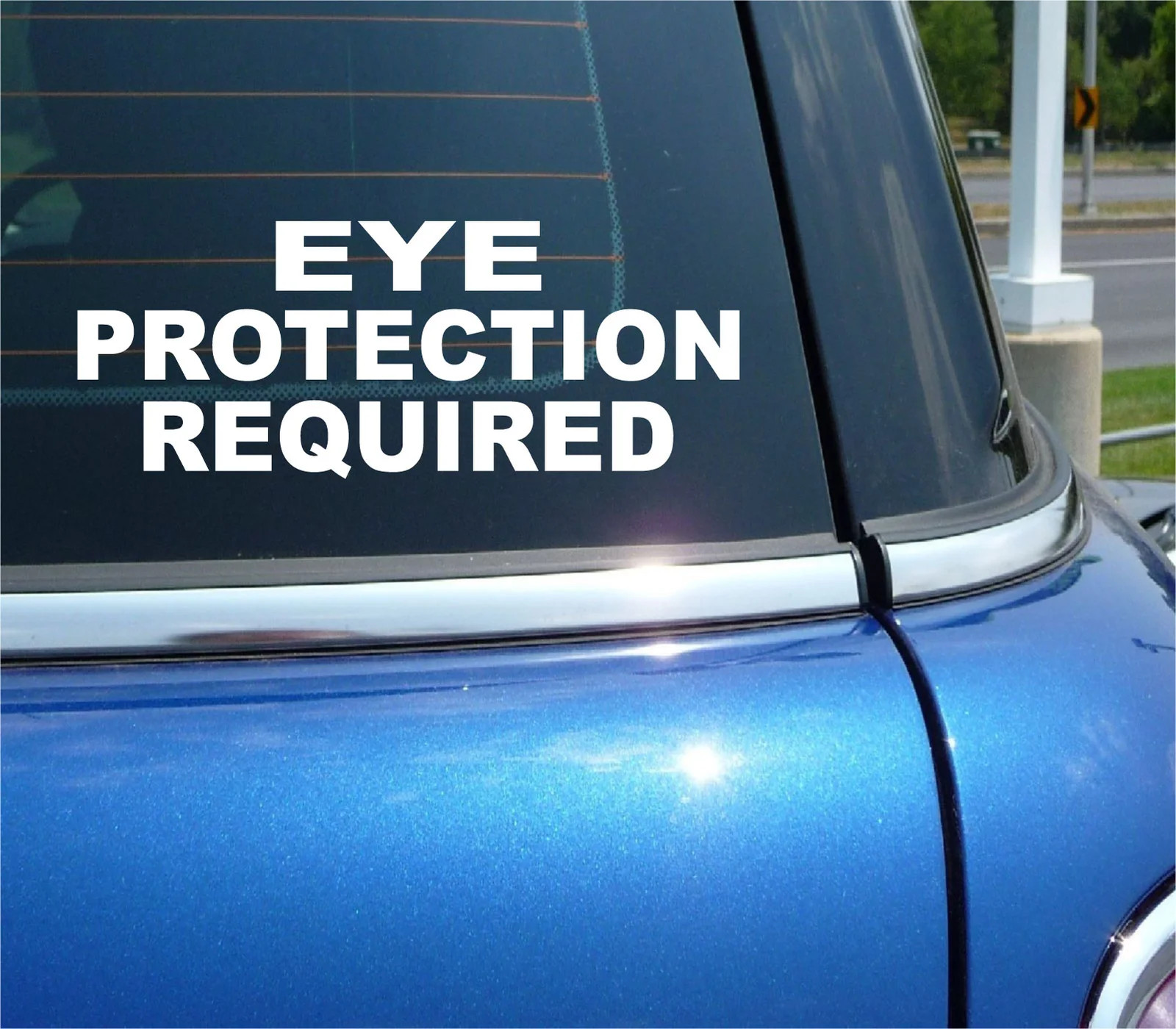 EYE PROTECTION REQUIRED STICKER DECAL INDUSTRIAL TOOL EQUIPMENT INJURY SHOP gallery
