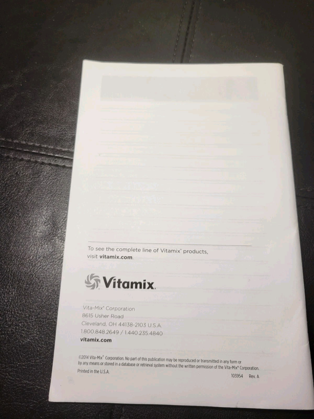 Vitamix Container Use And Care Manual gallery