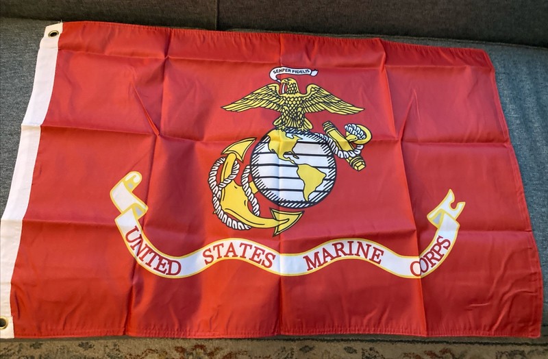 USMC Flag - Double Sided,2X3 100% Polyester, Outdoor - Marine Corps NEW gallery