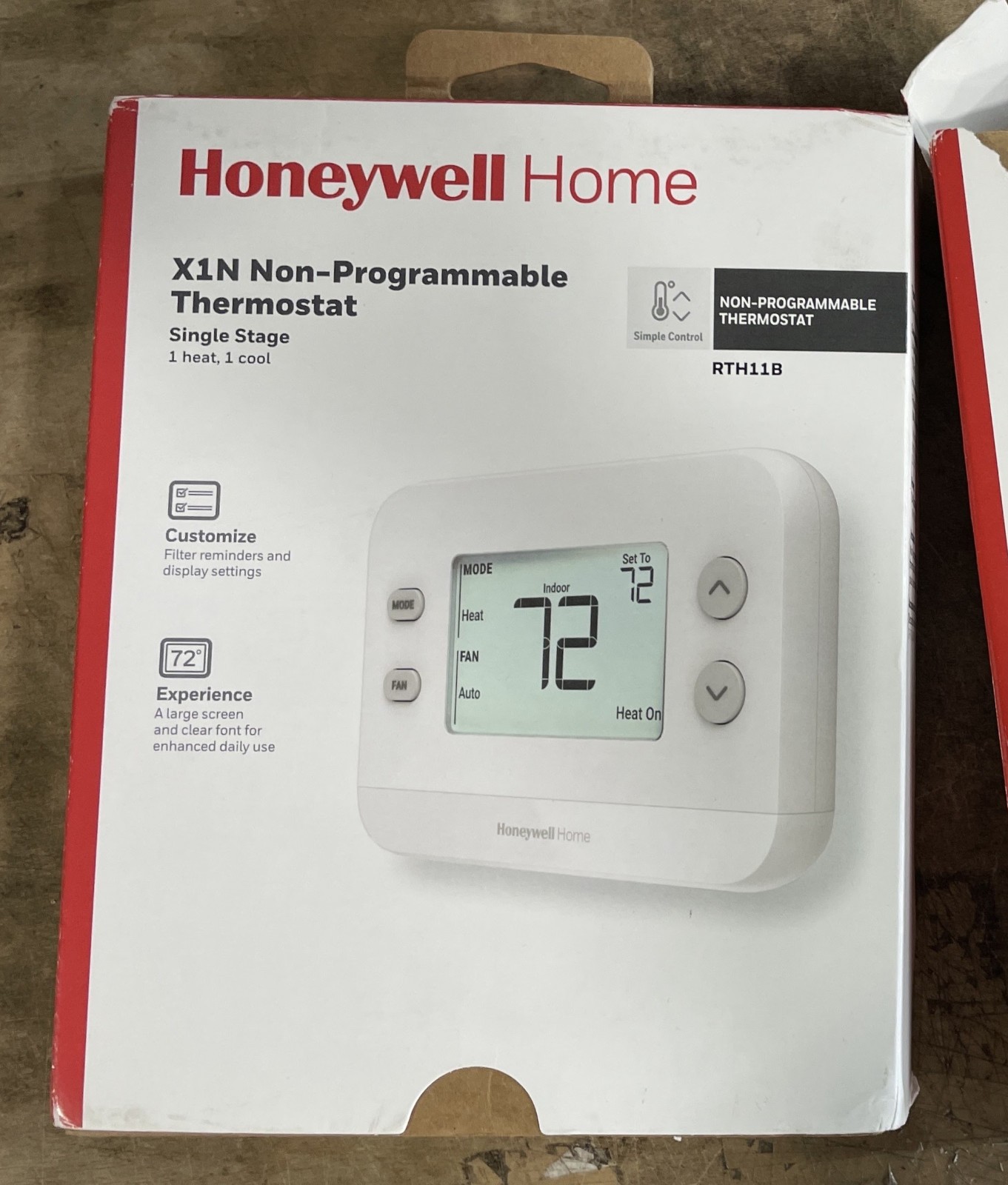 Honeywell Home X1N Non-Programmable Thermostat - 1 Heat/1 Cool - RTH11B gallery