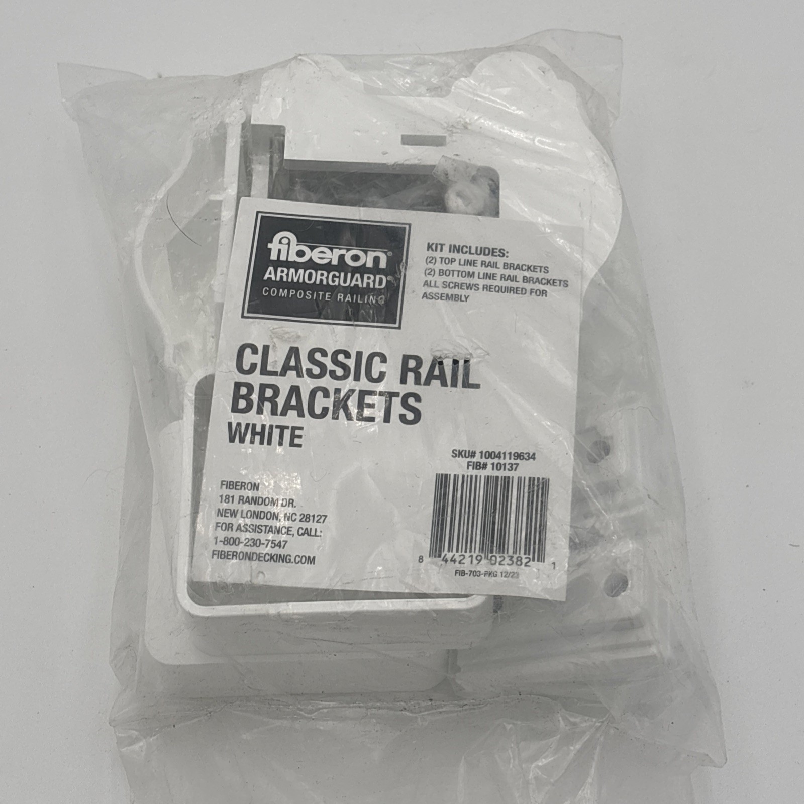 Brand NEW Fiberon Classical Rail Brackets 1004119634 Set Of 2 Top And Bottom gallery