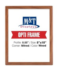 Snap 8×10 Frame, 0.55″ Wood Effect, Mitered Corner, Back Support, Front Loading