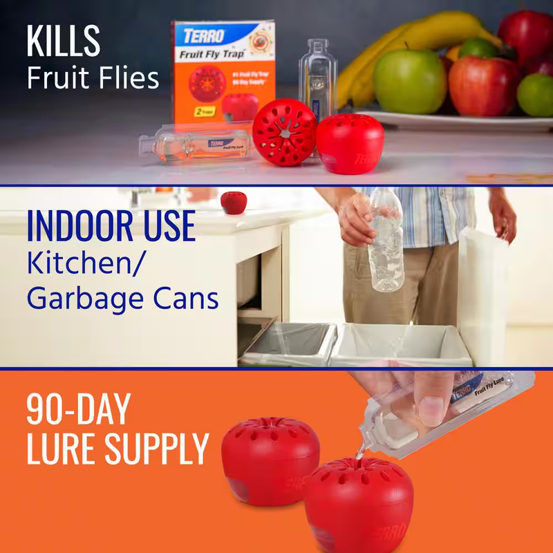 Indoor Fruit Fly Trap, (2-count) , Terro Traps, In Built With Window Sinks... gallery