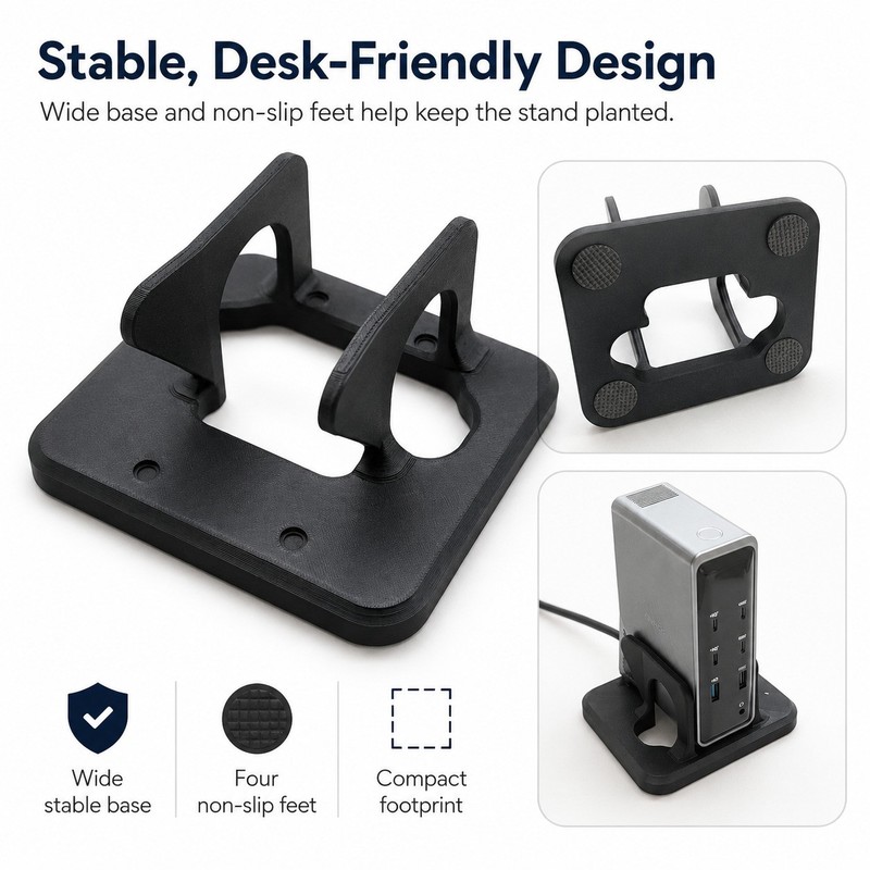 Stable Base Holder Mount for Anker Prime Docking Station 160w 14-port Vertical gallery