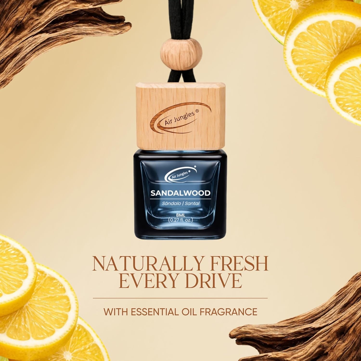 Car Air Freshener Hanging Diffuser 3 Ct, Sandalwood gallery