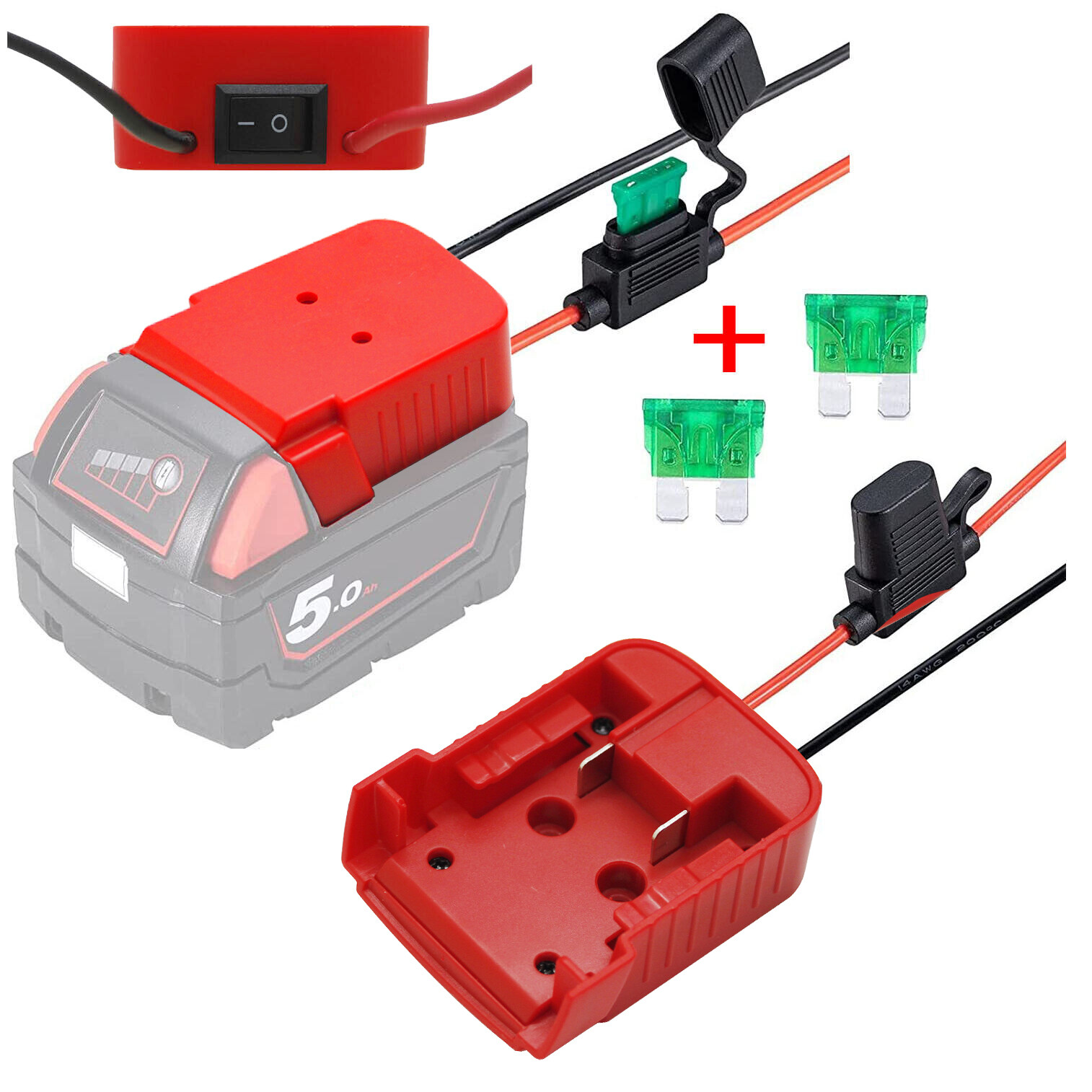 DIY Battery Adapter 18V Power Connect Compatible With Milwaukee M18 Power Wheels gallery