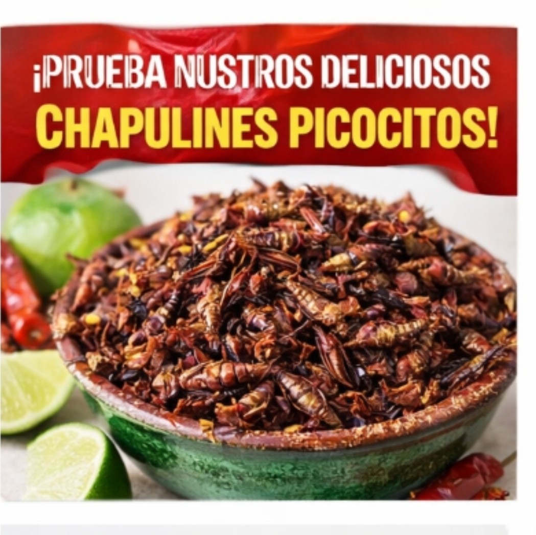 • 1 LB CHAPULINES PICOSITOS "Fresh" (spicy grasshoppers) OAXACA gallery