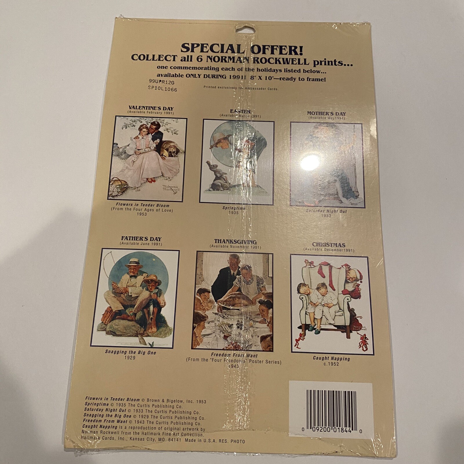 NEW Vintage Caught Napping Norman Rockwell Collectible Christmas Print Santa gallery