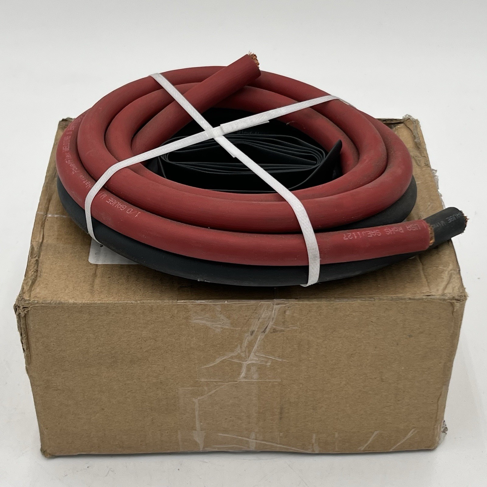 NEW!! 1/0 AWG 5' Red & Black Welding Cable Kit - 10pc 3/8" Lugs & 3' Heat Shrink gallery