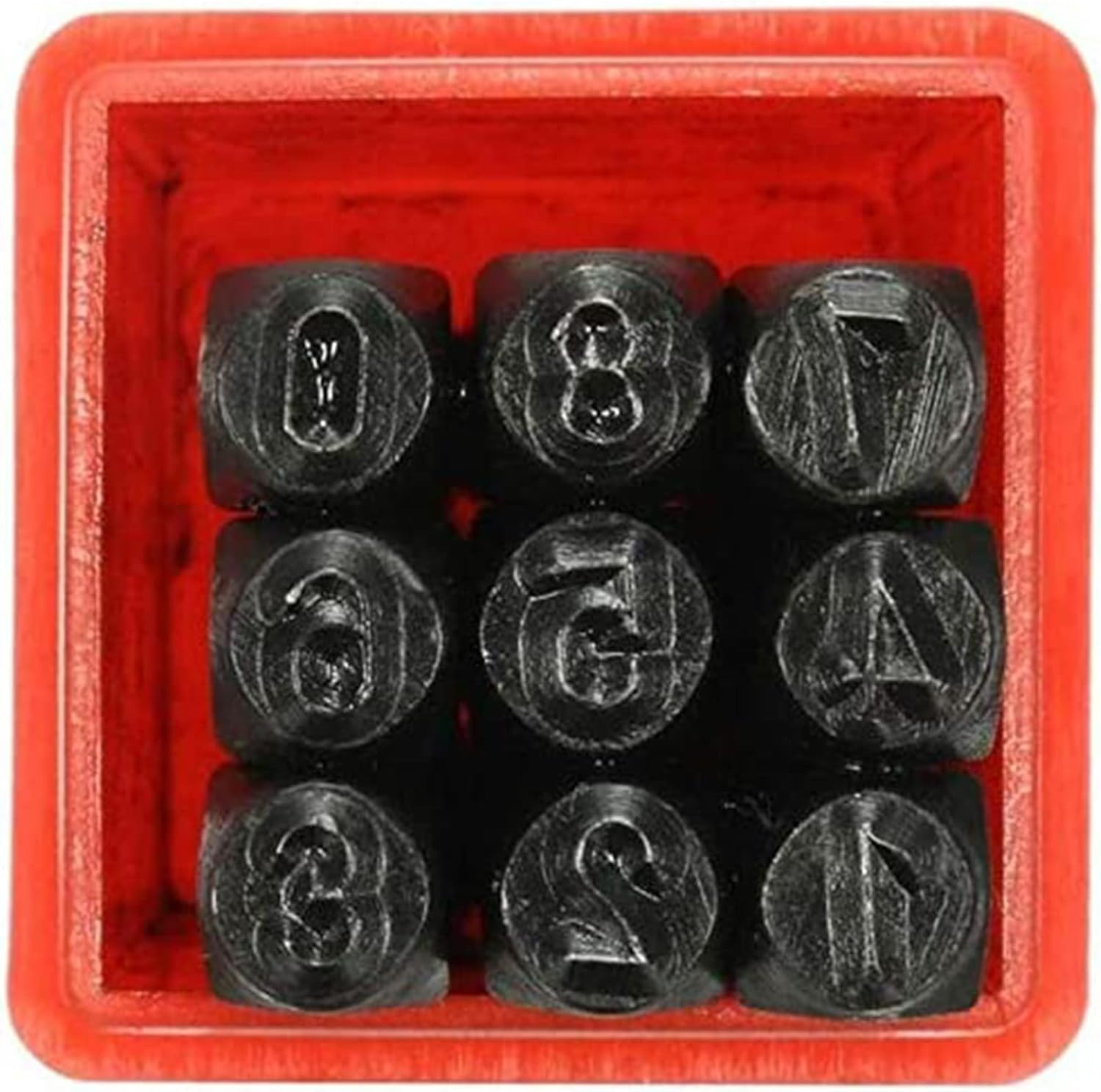9 Pcs 5Mm Number Metal Punch Set Stamped Digital Alphabet Mark Number 0-9 for D gallery