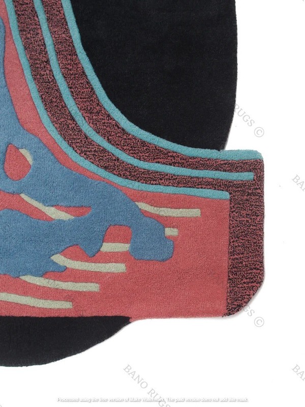 Oval Shape Hand Tufted Multicolor Carpet Hand Made Custom Area Rug For Kids Room gallery