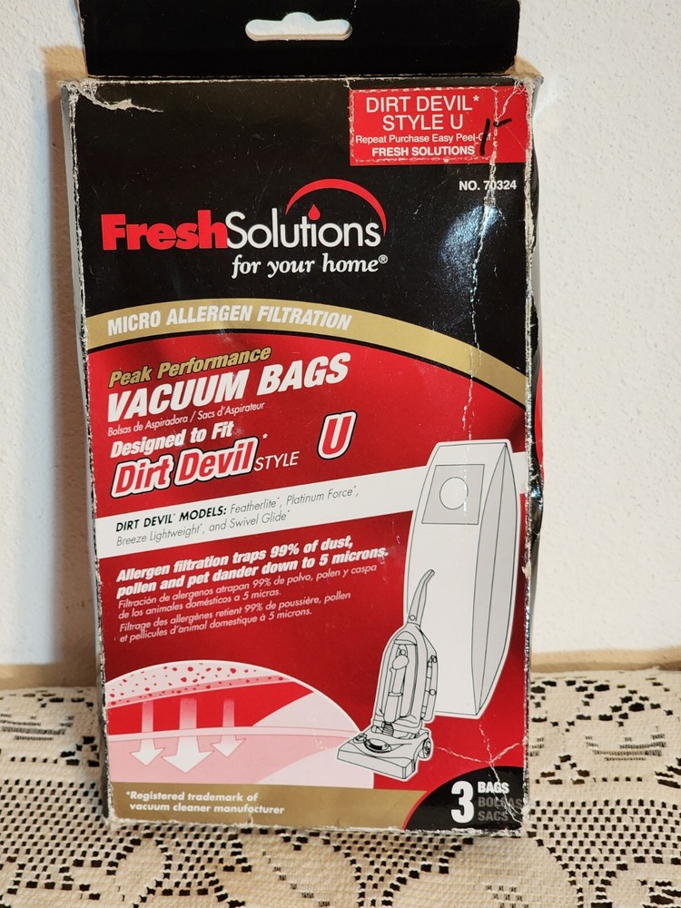 Fresh Solutions Vacuum Bags For Dirt Devil Style U
