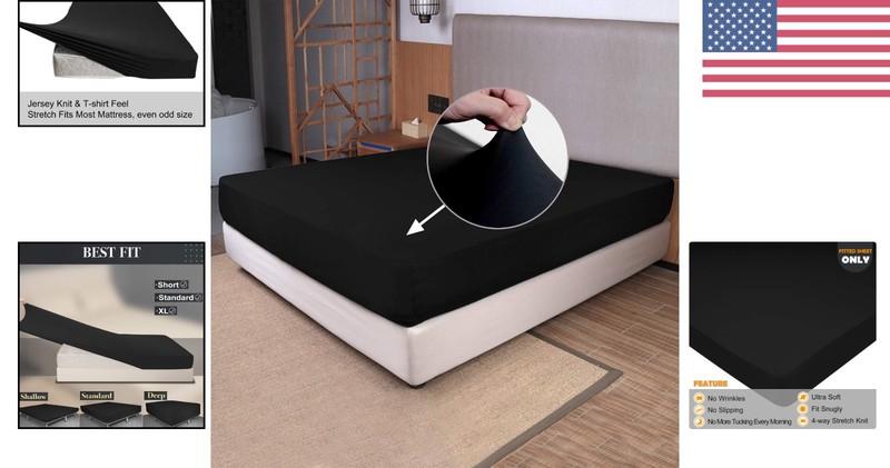 Soft Microfiber Twin Fitted Sheet, Deep Pocket, 4-Way Stretch for All Mattresses gallery
