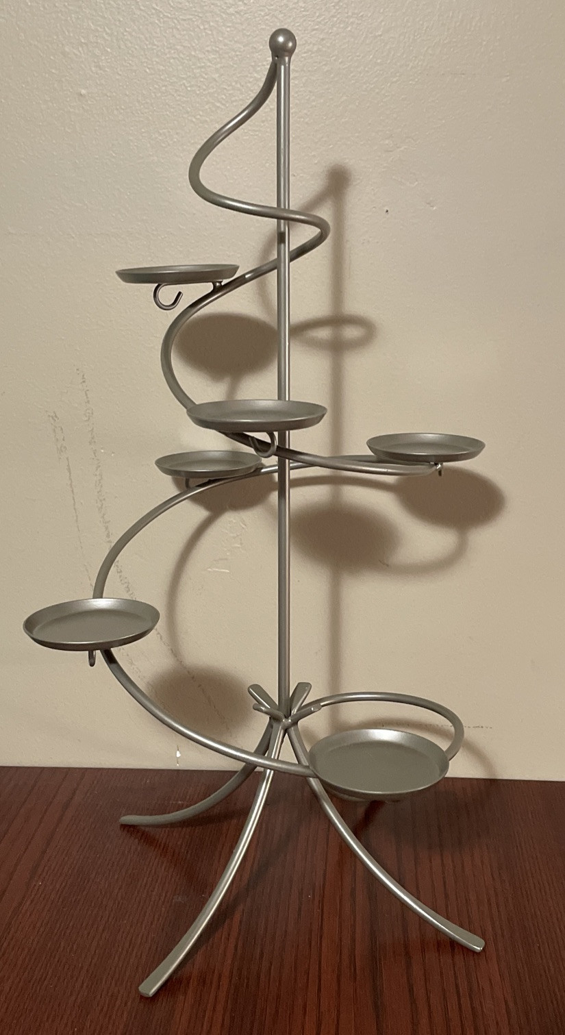 PartyLite FESTIVE CENTERPIECE P8645 Metal Spiral Tealight Candle Holder gallery