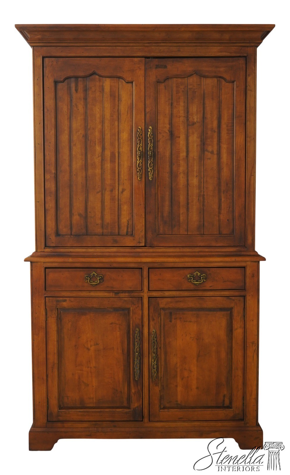 72028: CENTURY Large Country Distressed Finish TV Armoire gallery