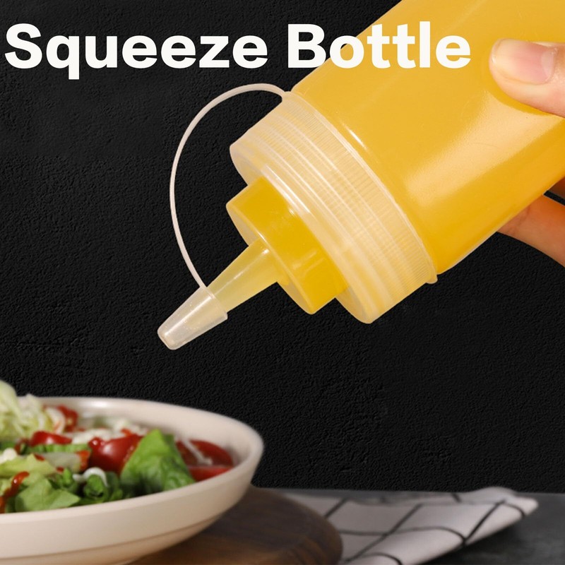12 Pack 8 oz Plastic Squeeze Bottles Multipurpose Squirt Bottles for Ketchup,... gallery