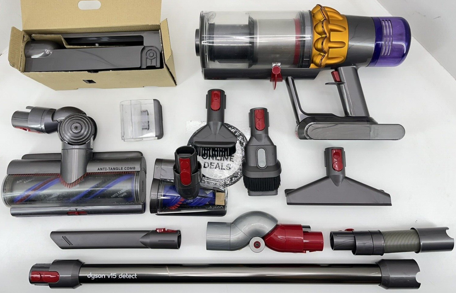 Dyson V15 Detect Cordless Stick Vacuum Cleaner Set - Yellow/Iron 0250 gallery