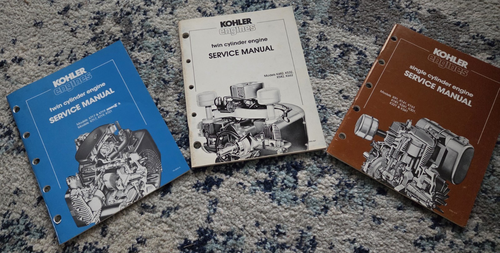 3 Kohler Small Engine Repair Manuals. Single & Twin Cylinders. K & KT Series. gallery