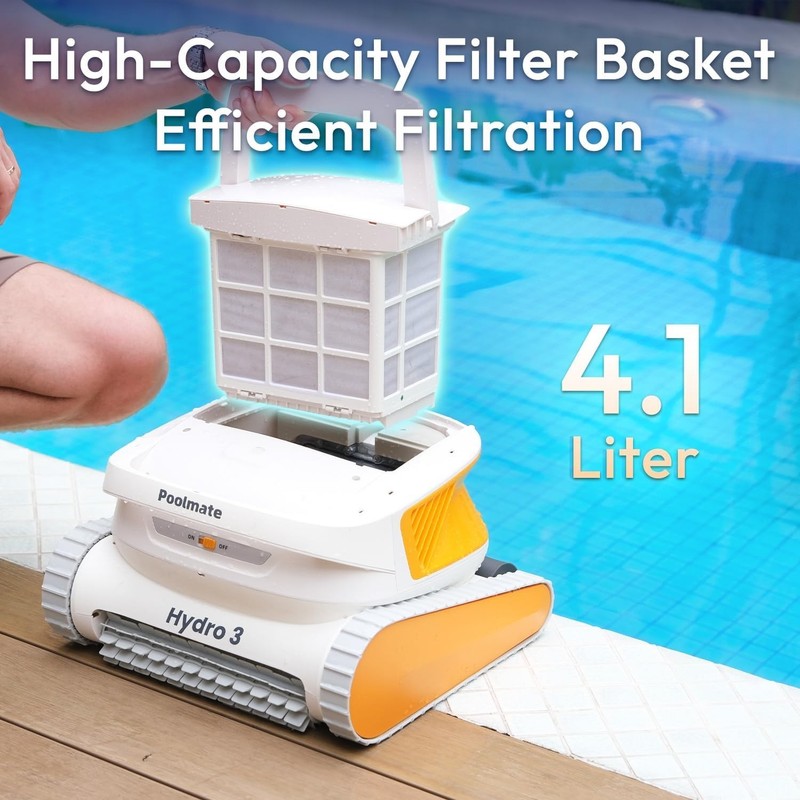 Poolmate Hydro 3 Cordless Robotic Pool Cleaner Inground Vacuum C200 200 Min NEW gallery