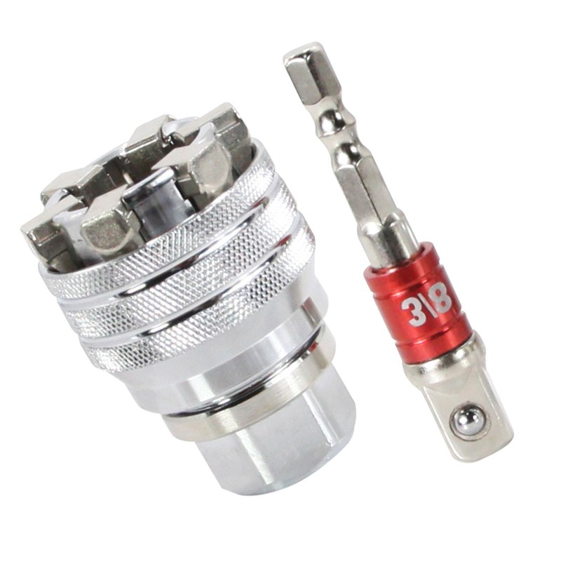 10-19mm Universal Socket Tool Adjustable Multifunction Wrench Sleeve Adapter Kit gallery